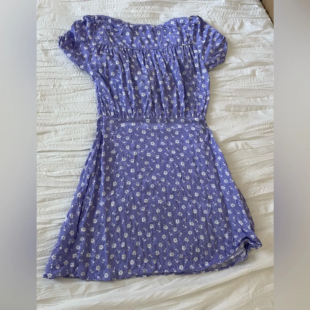 Free People Lavender Floral Mini Dress